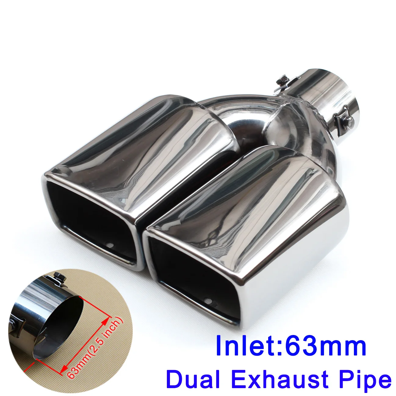 Универсальный глушитель для выхлопной трубы отделка 63 мм 2 5 дюйма впускной