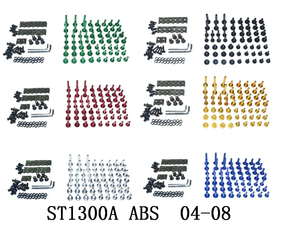 Мотоцикл Полный Обтекатель Болты Комплект болты для кузовных работ HONDA ST1300A ABS 2004