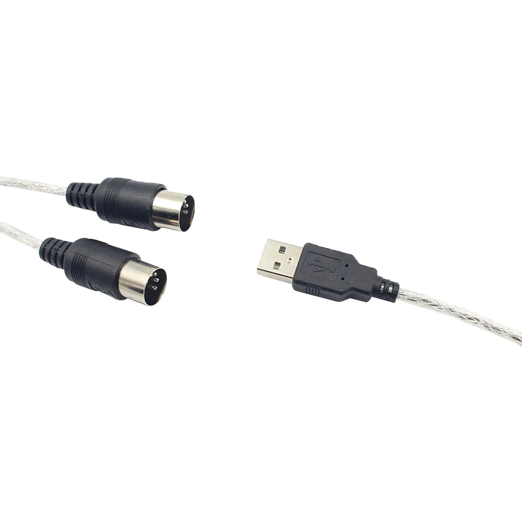 Переходник с USB интерфейсом на MIDI для музыкальной клавиатуры пианино USB-разъем