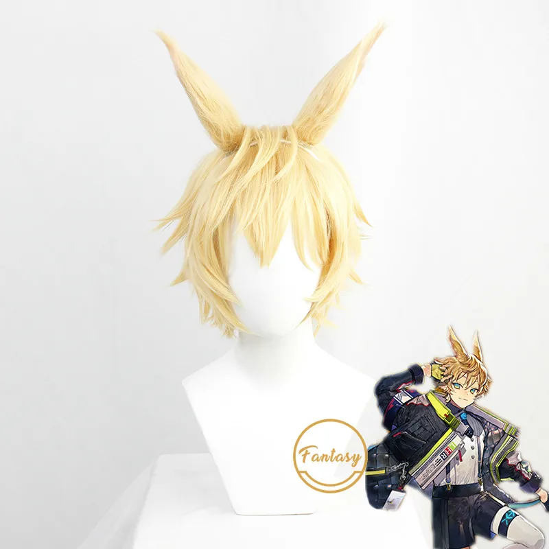 

Леонхардт игра Arknights Косплэй парик короткие термостойкие волосы Хэллоуин вечерние + бесплатная парик Кепки + уши