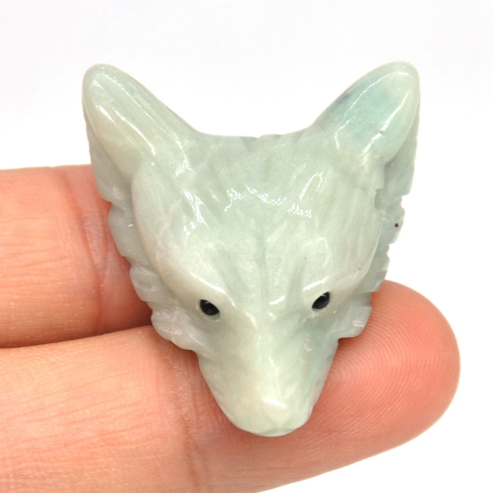 Ручная резная голова волка из амазонита ханна уиттен дочь для волка