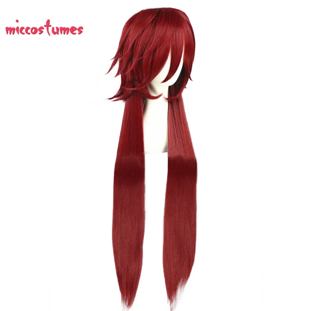 Парик для косплея Kuroshitsuji Черный Батлер Грелл сутскаф красные длинные волосы