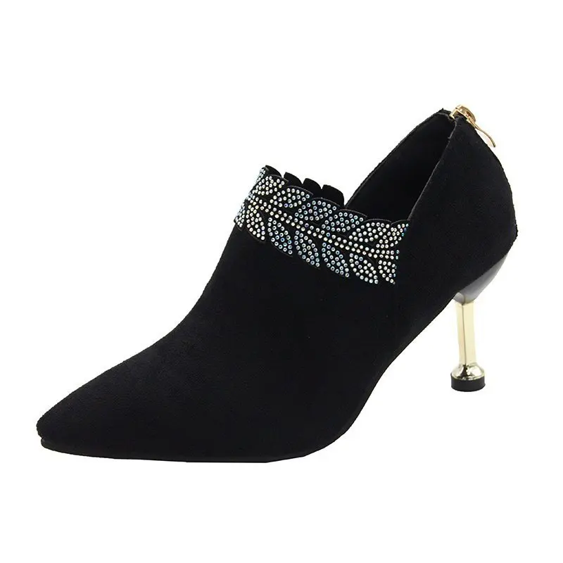 Woman fashion Autumn winter pointed toe high heel boots lady casual ankle martin female cool street botas | Обувь