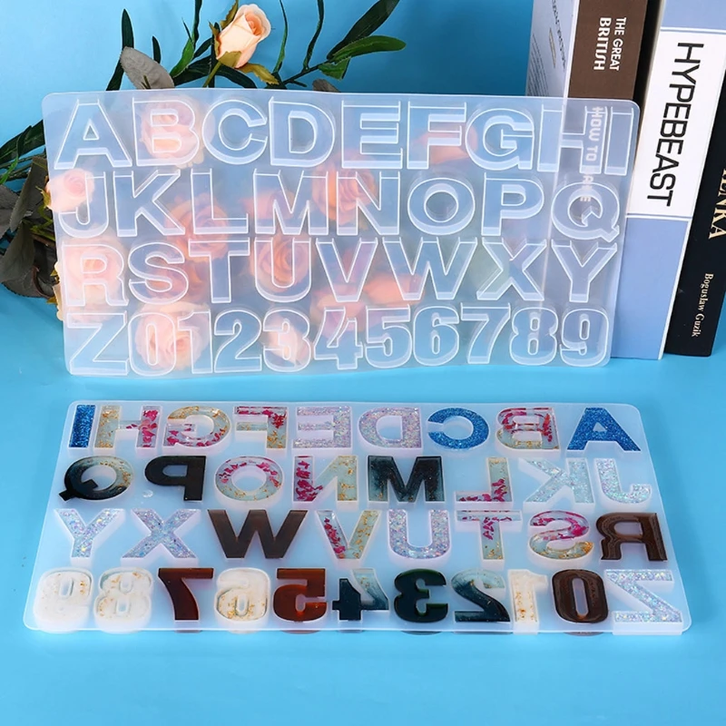

English Letter Pendant Resin Mold Kit Large Letter Silicone Casting Mold Alphabet Resin Casting Mold Art Craft Tools Kit
