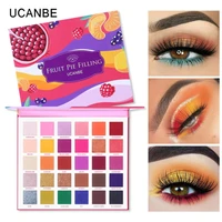 ucanbe 30 colors glitter shimmer matte eyeshadow fruit pie filling eyes makeup palette vibrant bright shades pigment eye shadow