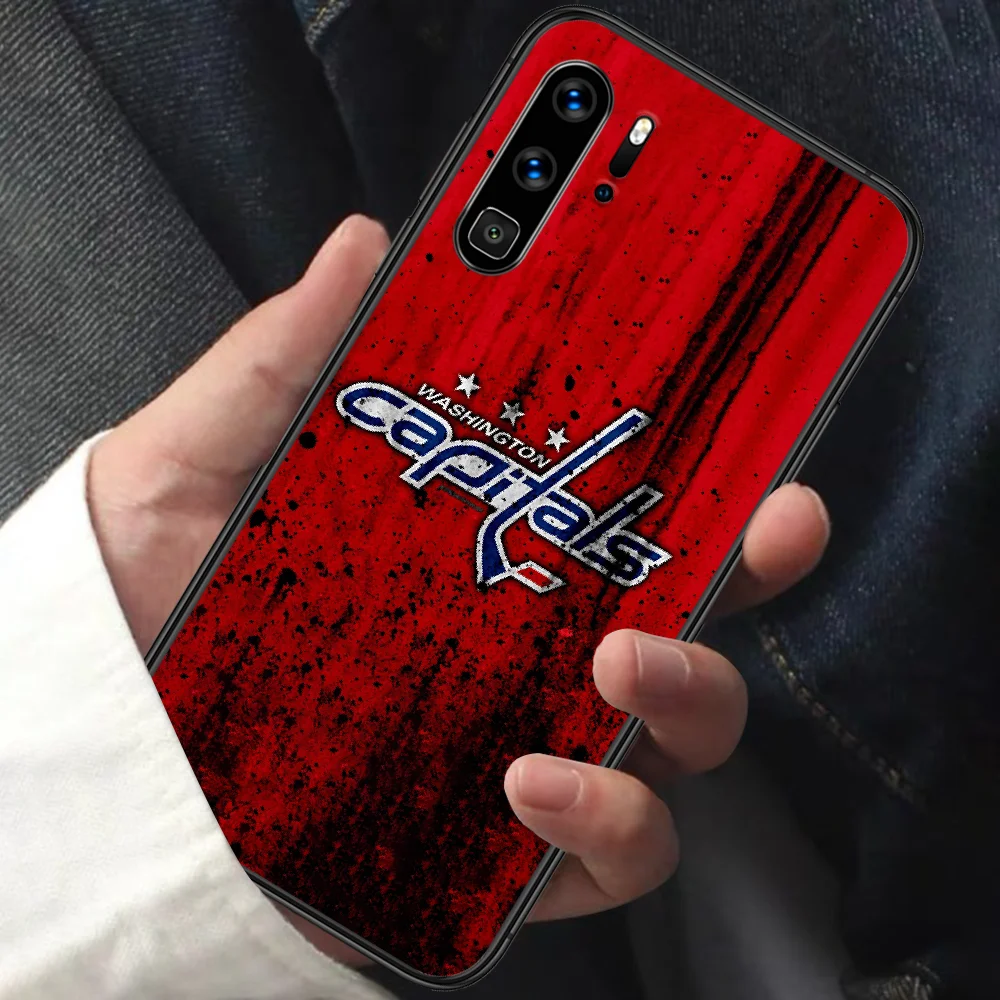 

Ice Hockey Alexander Capitals Phone Case For HUAWEI P 9 10 20 30 40 Lite smart Pro Z 2019 Nova 5T 6 7 i black Bumper 3D Coque