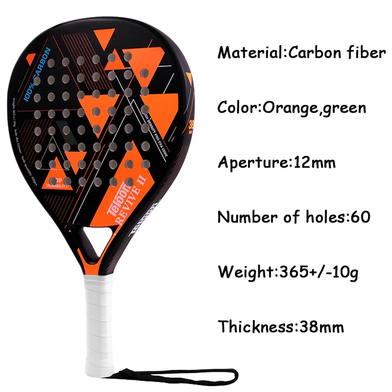 Teloon Padel Теннисная ракетка пляжные ракетки из углеродного волокна весло мяч