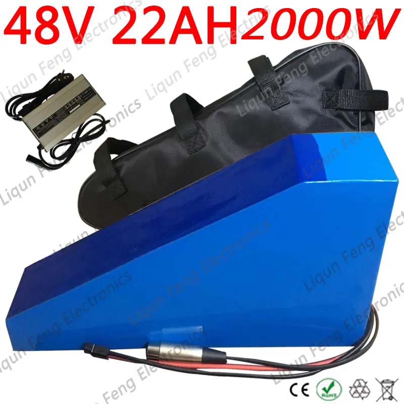 48V 22AH 1500 W, фара для электровелосипеда в Батарея 48V 20AH Электрический велосипед Батарея 48V литиевая Батарея используется для печати 40A BMS и 2A зарядное устройство