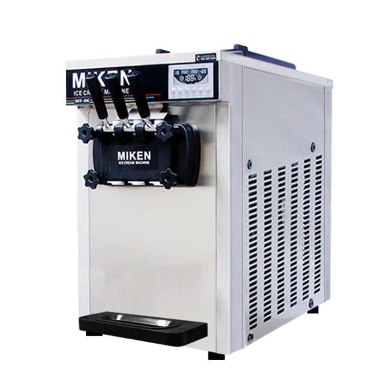 Коммерческий маленький настольный аппарат для мороженого с 3 вкусами конусная