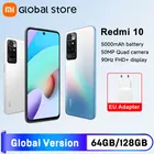 Глобальная версия Xiaomi Redmi 10 4 Гб 64 Гб128 Гб новый смартфон 50MP AI quad camera 90 Гц FHD Display MediaTek Helio G88 Octa Core