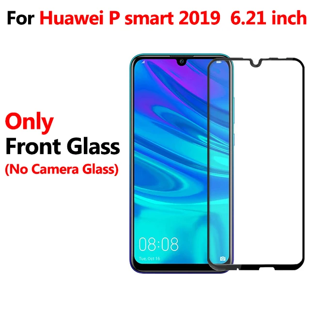 Only Front Glass 2 в 1 закаленное стекло для huawei P30 P30 lite P20 pro стекло Psmart Защитная пленка для объектива Стекло для huawei P20 P30 lite - Цвет: Only Front Glass