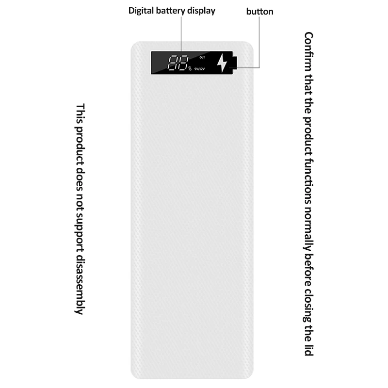 Welding Free 10*18650 Battery Storage Box Dual USB Mobile Phone Charge QC 3.0 PD DIY Shell 18650 battery Holder Charging Box