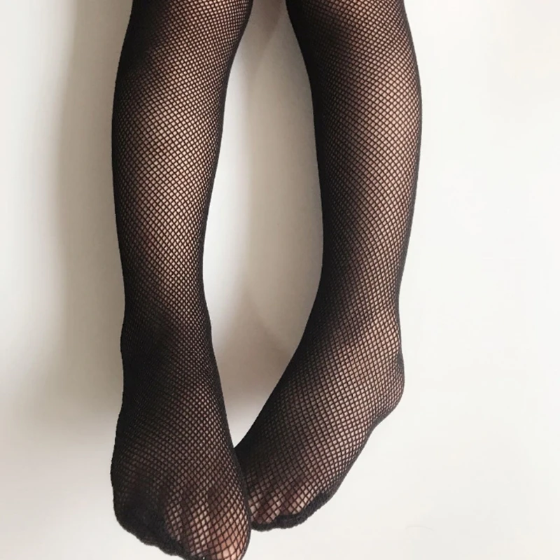 Модная одежда для девочек чулки в сетку детские и черные колготки D7YD|Колготки