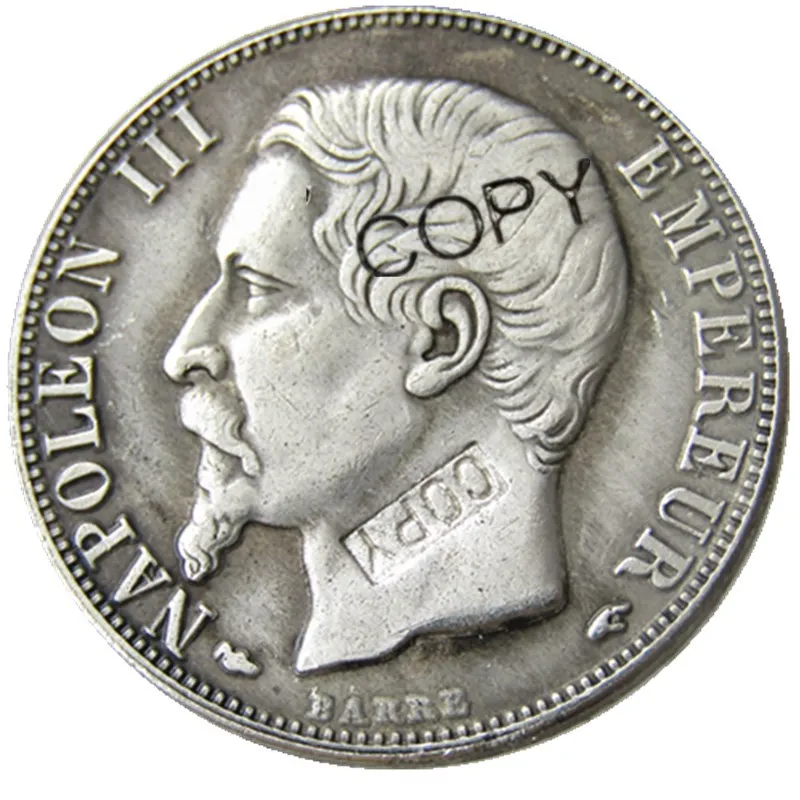 

France 1853A 2Francs Silver Plated Copy Coins
