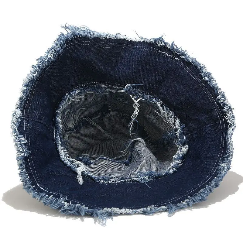 2021 Japanese Washed Retro Hole Cowboy Hat Women Fashion Street  Fisherman Hat Spring Summer Outdoor Temperament Simple Sun Cap