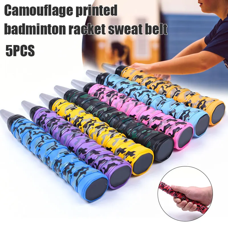 

Newly Racket Grip Anti Slip Perforated Super Absorbent Tennis Overgrip Badminton Overgrip Pickleball Overgrip 5pcs S66