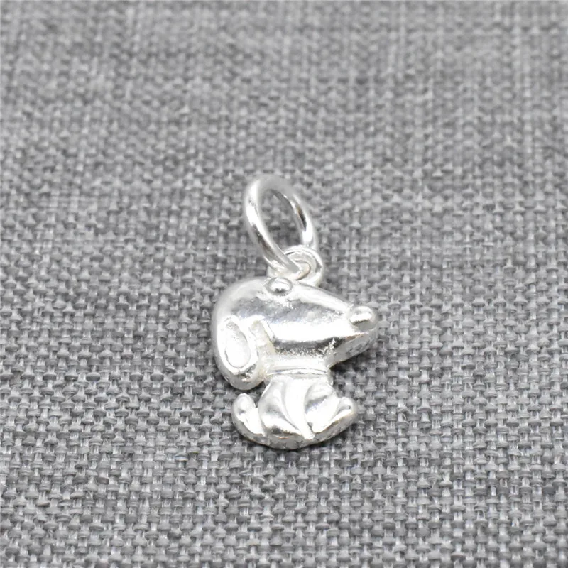 

4pcs of 925 Sterling Silver Dog Puppy Doggie Charms for Necklace Bracelet