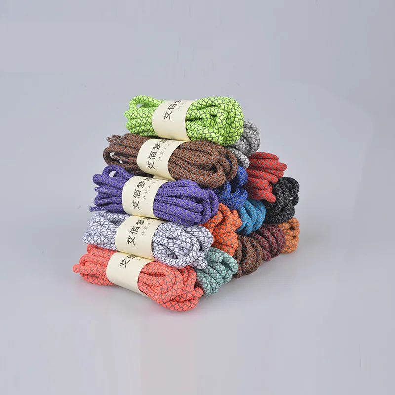 1 пара Круглый флеш светильник шнурки для обуви полиэфирные ботинки мартинсы