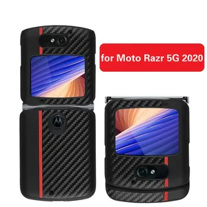 Luxury Case for Motorola Razr 5G All-inclusive Shockproof Cover Carbon
Fiber Pattern Phone Shell for Moto Razr 5G 2020 Case