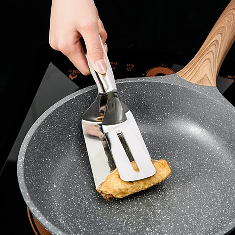 

Frying Shovel Stainless Steel Clip Pancake Fish Pizza Steak Household Kitchen Utensils Fried Beef Clip-Stainless