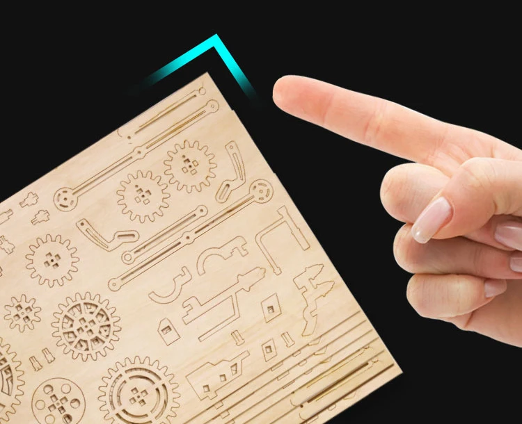 3D Wooden Mechanical Transmission Model Creative Toy Password Box Jewelry Box Perpetual Calendar Pendulum Birthday Gift