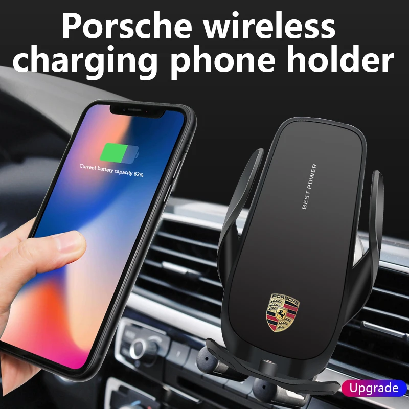 Fast Wireless Charging Automatic Car Charger for For Porsche Cayenne macan 2014-2020 Qi Infrared Sensor Phone Holder 15W