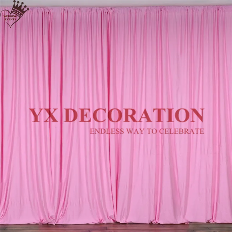 

2pcs 3x3m Panel Poly Wedding Backdrop Curtain Seamless Backdrops Stage Background Event Party Decoration