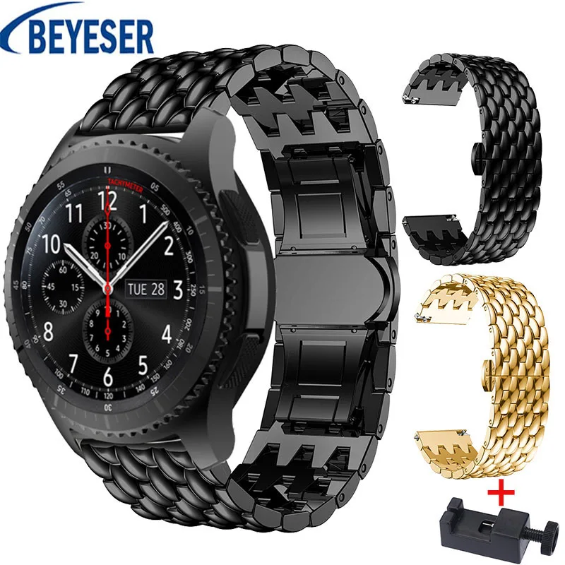 

22mm Dragon Stainless steel watch Strap for Samsung galaxy Watch 46mm /Gear S3 Straps replacement watch Band wristband