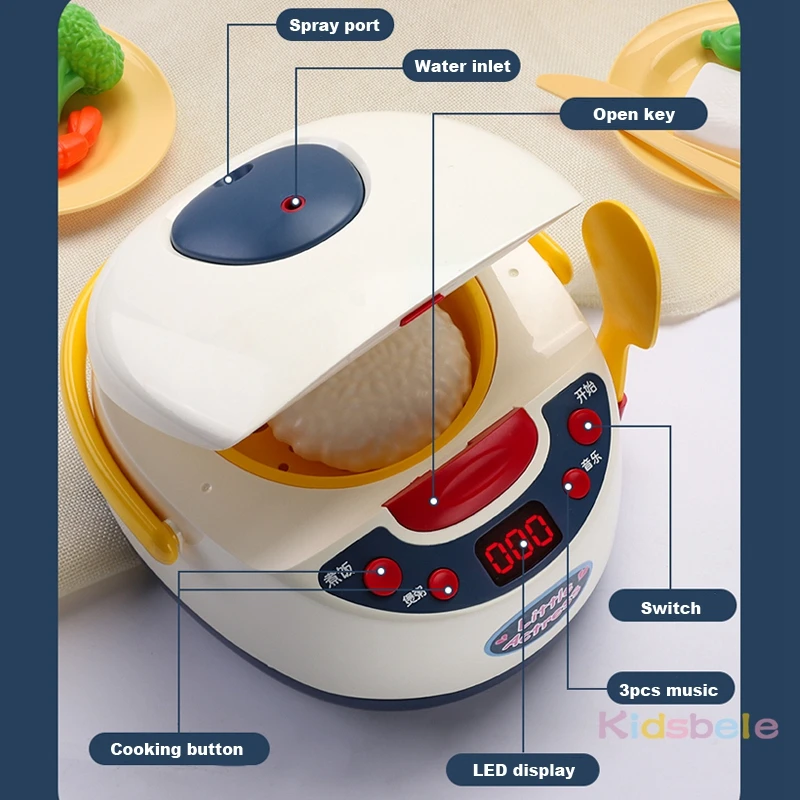 Детские игрушки для кухни имитация электрической рисоварки Интерактивная