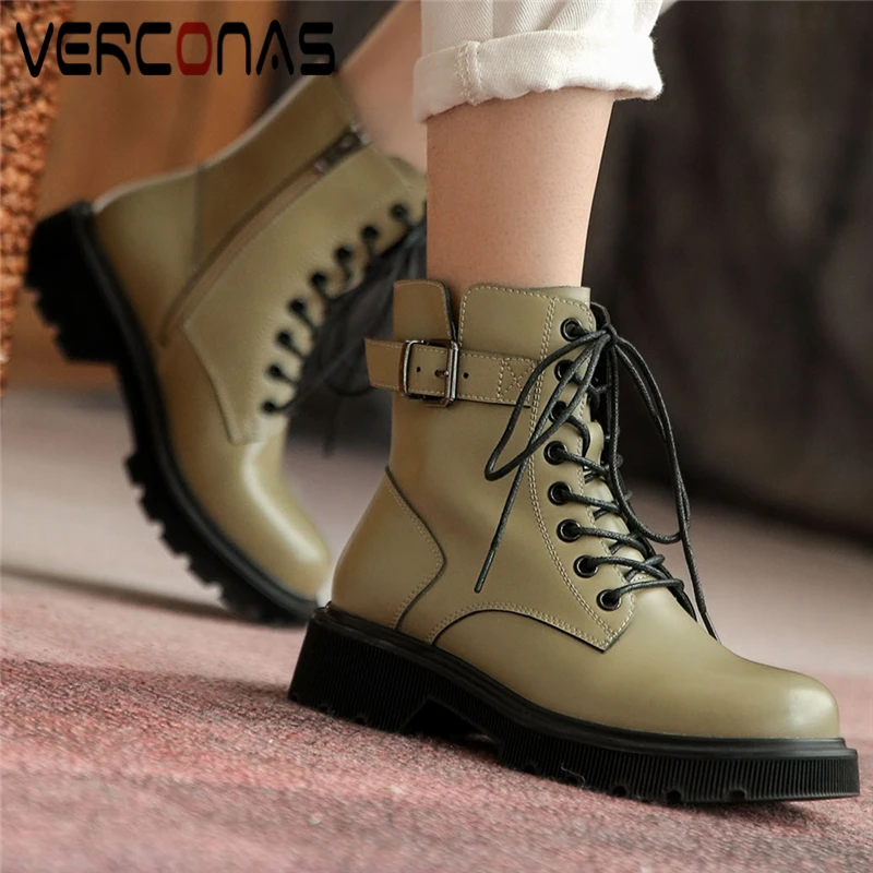 

Женские мотоциклетные ботильоны из натуральной кожи, на толстом каблуке