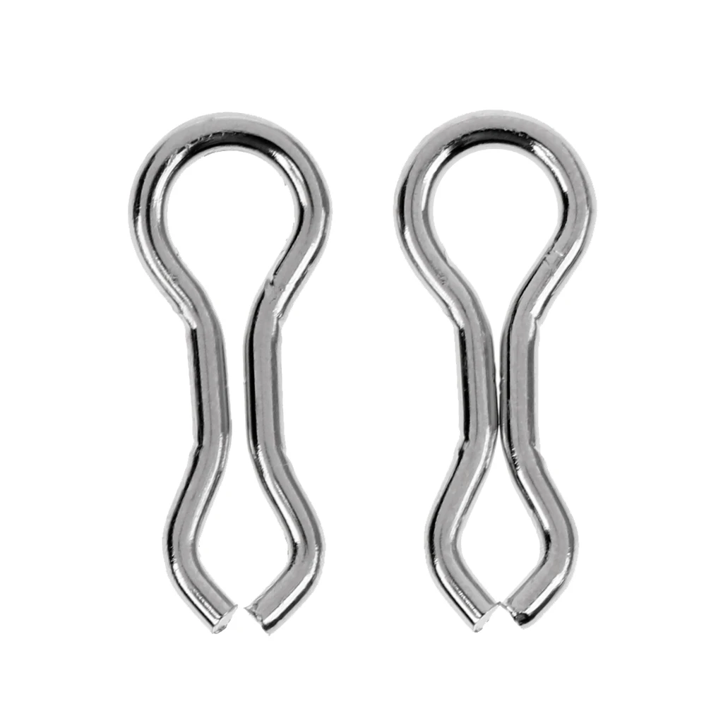 50 Pieces Fishing S / M L Alloy Long Sinker Eyes Eyelets for Lead Weight Molds | Lures