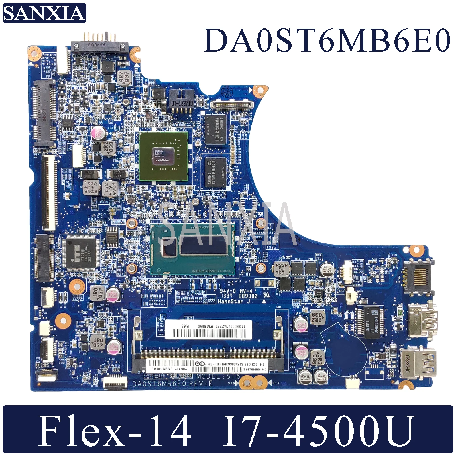 Kefu DA0ST6MB6E0 ноутбук материнская плата для Lenovo Flex-14 оригинальная материнская плата I7-4500U GT720M