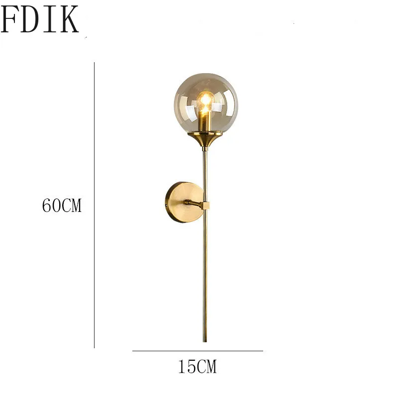 Скандинавская светодиодная стеклянная настенная лампа современное волшебное