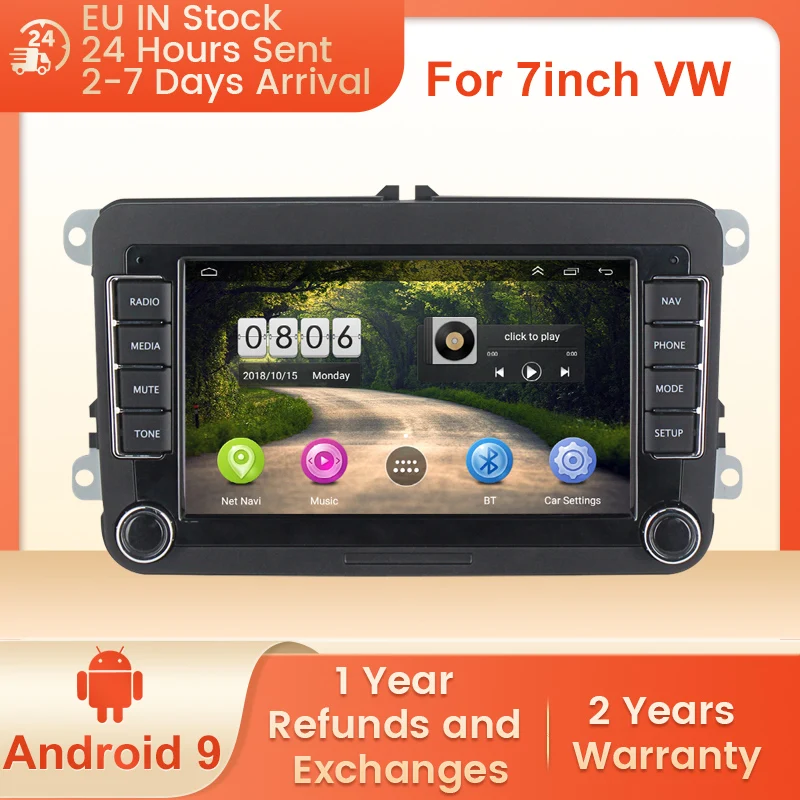 

2DIN 1024X600 Android Car Radio For Skoda/Seat/Volkswagen/VW/Passat B7/POLO/GOLF 5 6 Auto Multimedia Player DVD GPS DVR