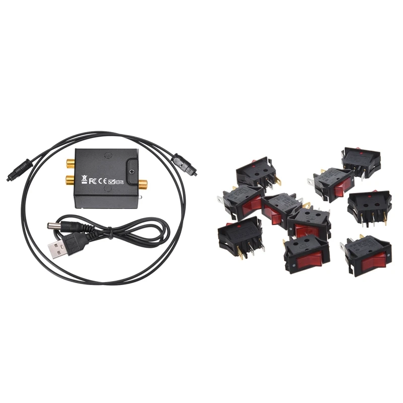 10 шт. встроенный/выключаемый клавишный выключатель для лодки SPST и 1