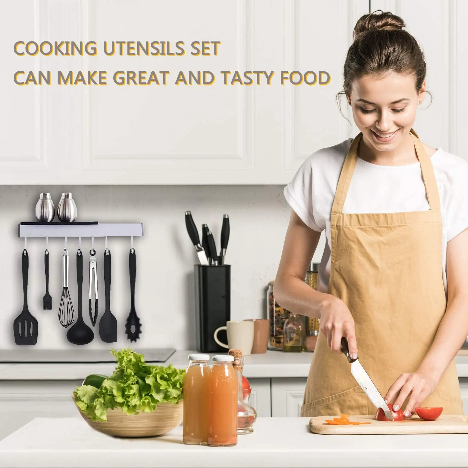 

10PCS/SET Silicone Cooking Utensils Set With Storage Box Non-Stick Spatula Shovel Wooden Handle Cooking Tools Sets Kitchen Tool