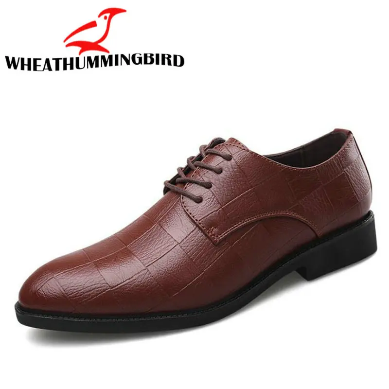 

Man Pointed Toe Dress Shoes black brown Oxford Shoes Men Lace-up business shoes Men Formal Shoes Large size C22-22