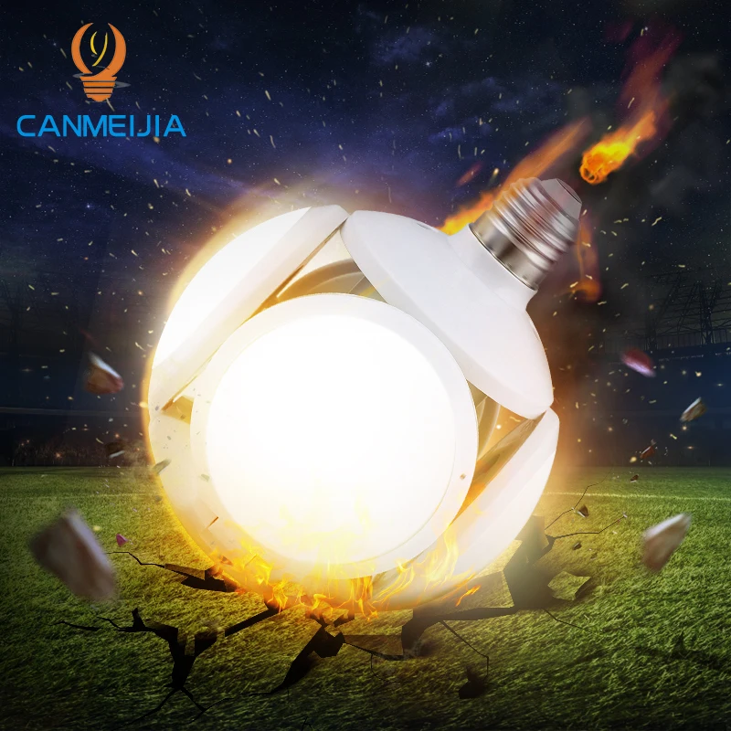 Светодиодный светильник E27 Складная Лампа 60 Вт 45 Футбольная лампа лопасть