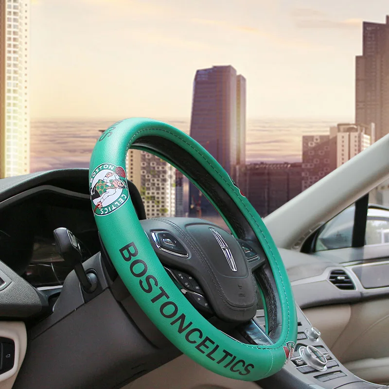 Модный спортивный чехол на руль из искусственной кожи для автомобиля