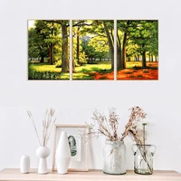 ruopoty 3pc frame painting by numbers modern home wall art picture green tree paint by numbers for home decors