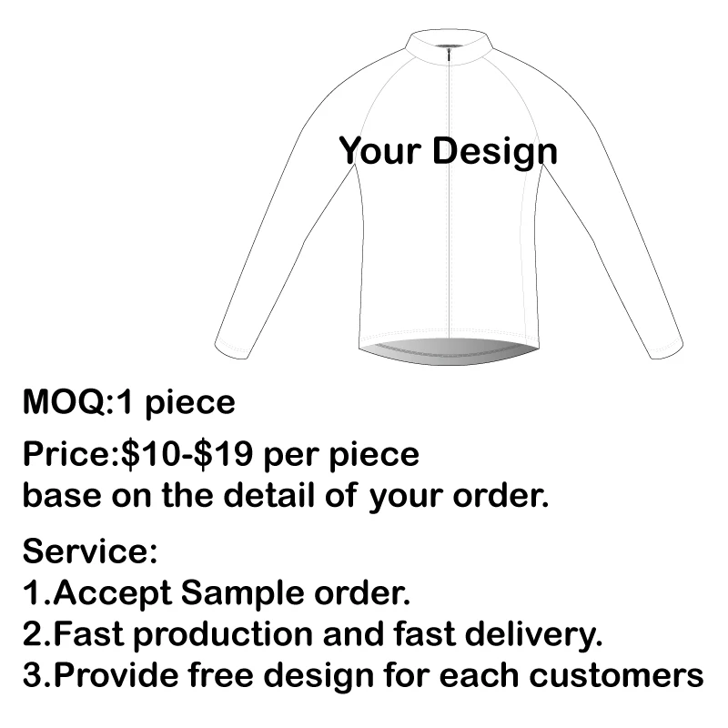 long cycling jersey Индивидуальный дизайн, короткий рукав, одежда для велоспорта, клубный высокого качества, Мужская велосипедная майка с вашим дизайном, сделай сам свой собственный, одежда для велоспорта, Джерси - Цвет: long cycling jersey