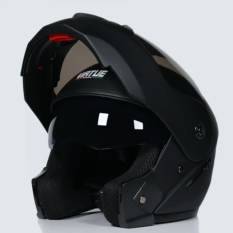 Motorcycle Helmet Double Lens Open Face Helmet Full Face Helmet Racing Helmet Running Helmet Unisex Dual-Use Helmet