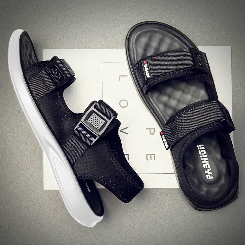 

Men's Sandals 2021 Summer Soft Surface Soft Bottom Sandals New Men's Casual Beach Shoes plus Size