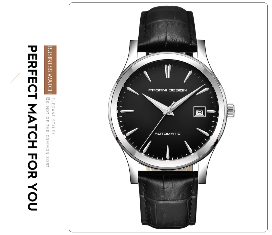 Новинка, PAGANI Дизайн, Топ бренд, роскошные мужские механические часы, водонепроницаемые, кожа, повседневные, деловые мужские часы, Saat Relogio Masculino