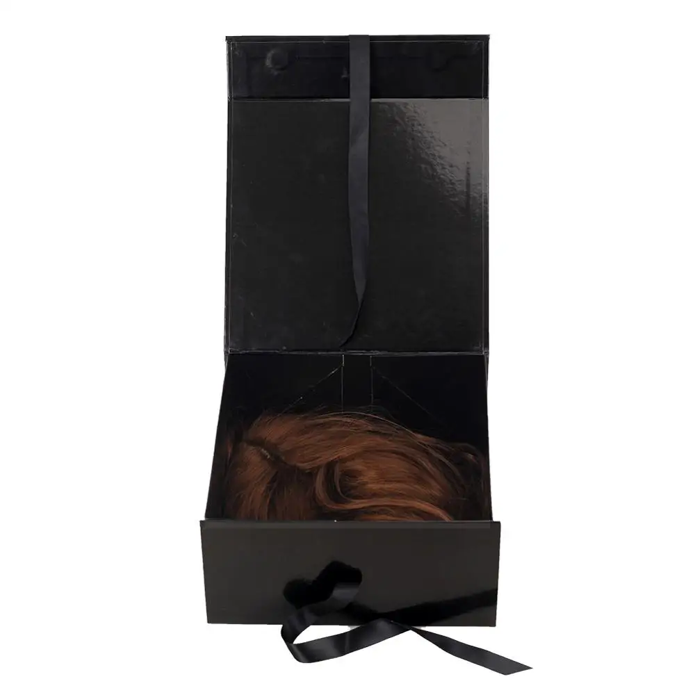 100 шт. Складная магнитная бумажная коробка для париков и ленточная
