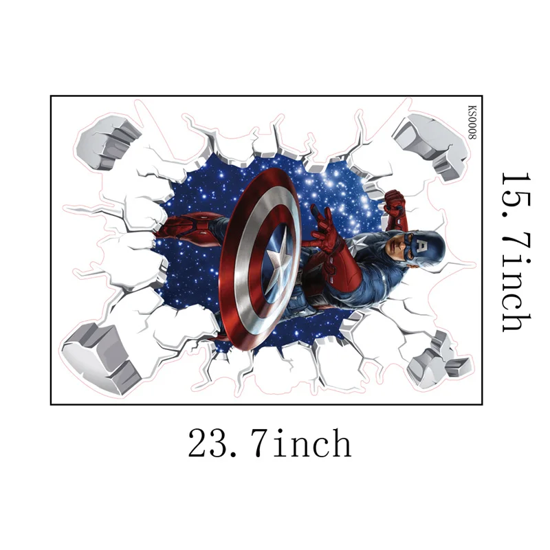 Cartoon Avenger Wall Stickers For Kids Room Children Bedroom Decor Home Mural Boys gift decor |