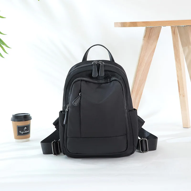simple practical solid color woman oxford cloth backpack girl office 365 key commuter shoulder bag fashion waterproof travel bag free global shipping