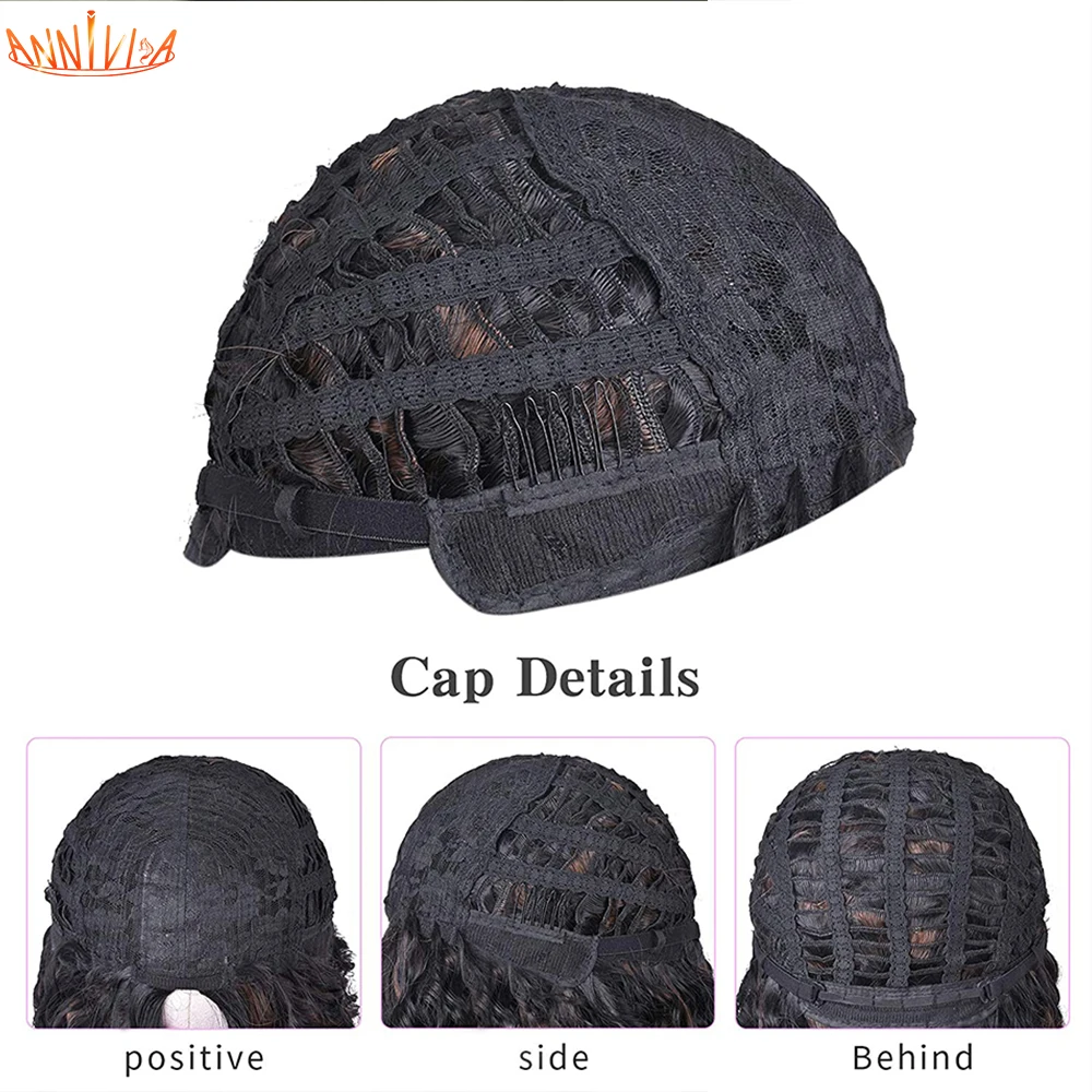 

26inch Long Curly Hair Wigs For Black/White Women Synthetic Natural Glueless Water Wave Wig High Temperature Fiber Hair Annivia