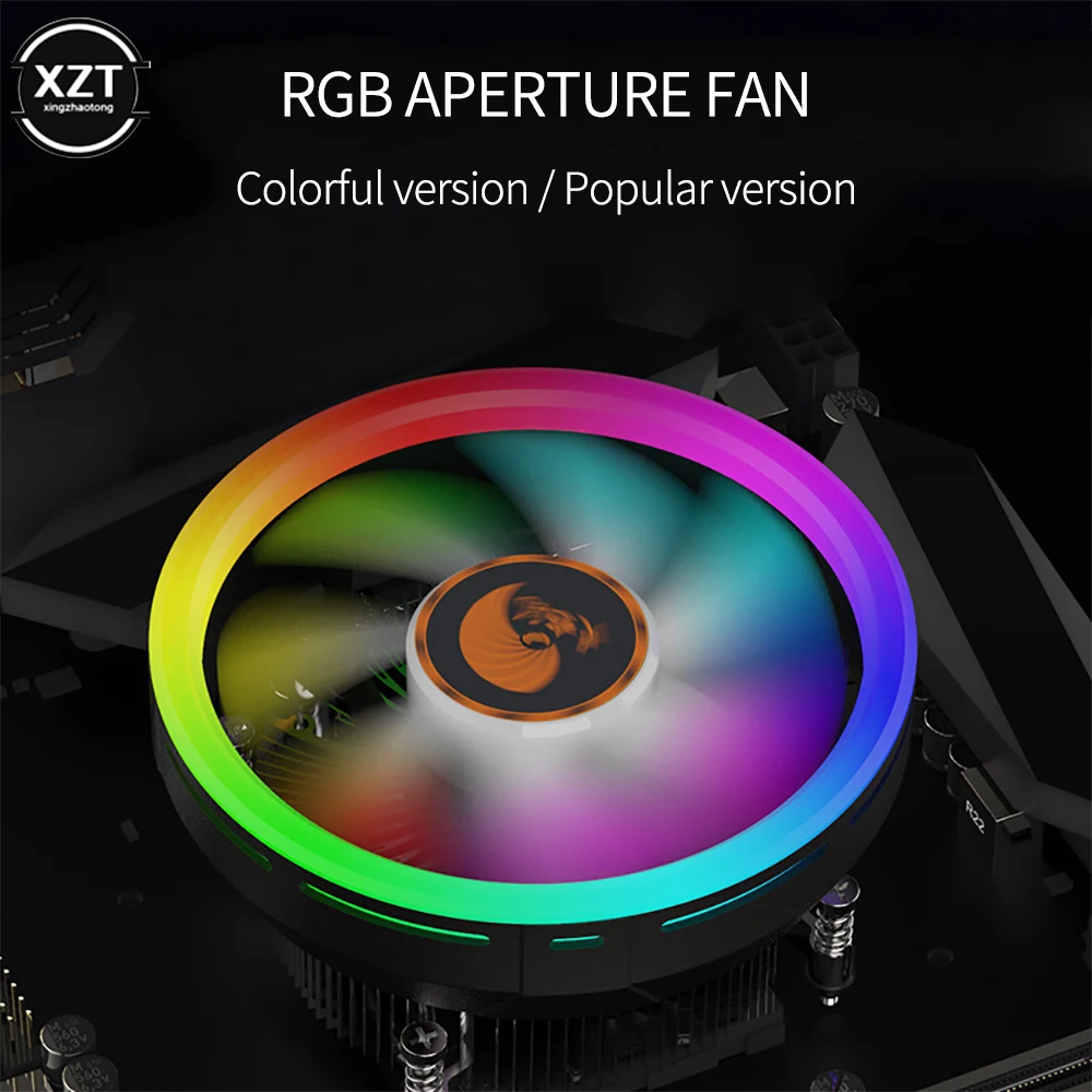 Радиатор охлаждения процессора Светодиодный радиатор AMD Intel бесшумный 3Pin ПК