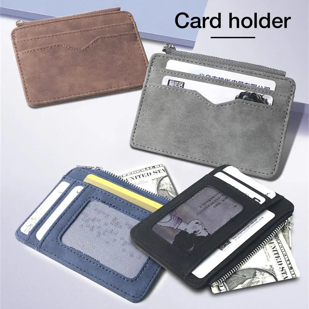

2021 Men PU Leather Wallet Slim Credit Card Holder Card Protector Case Portable And Practical Lightweight And Elegant